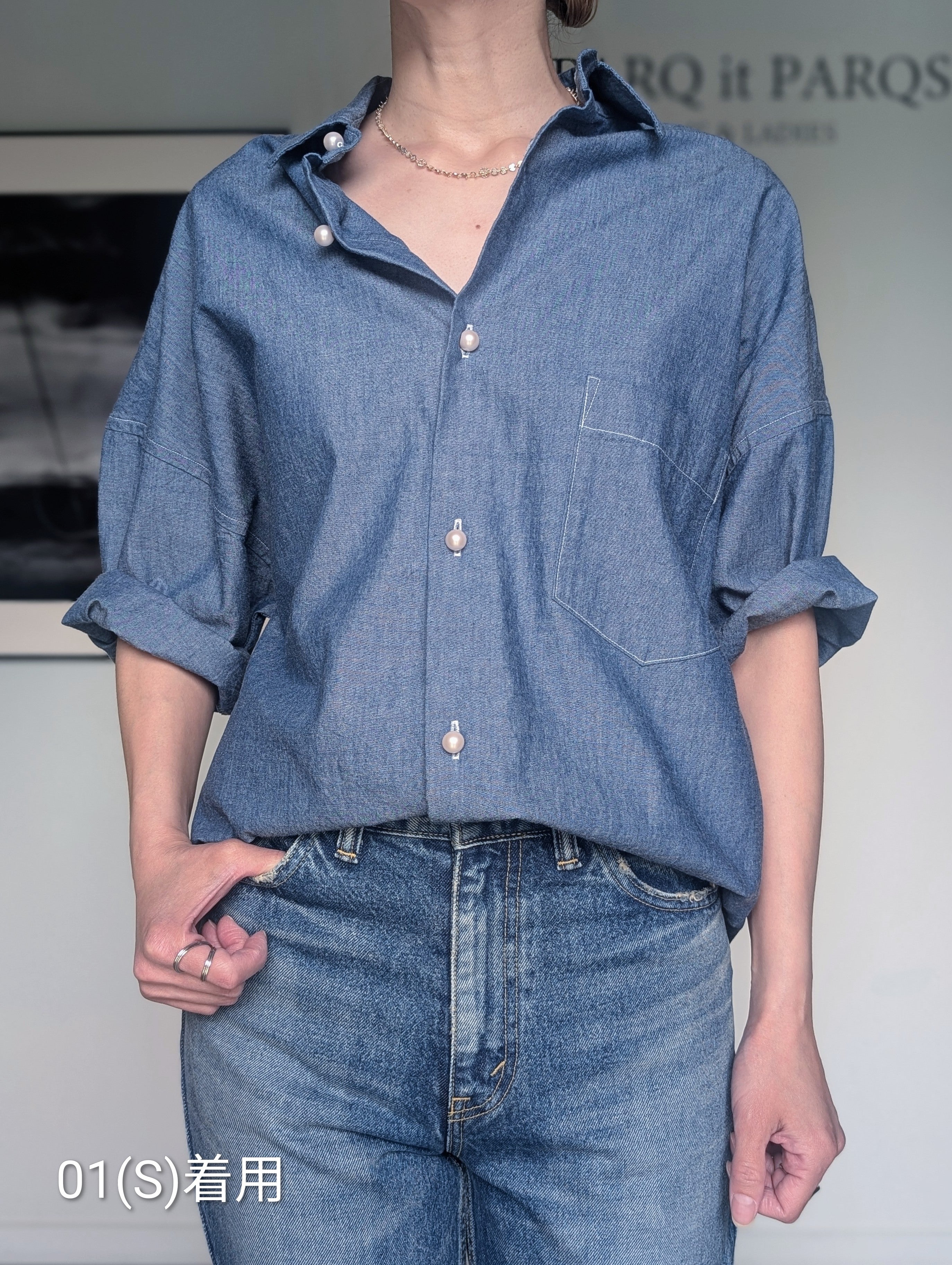 MADISONBLUE×PARQS キーホルダーSETは6/7まで!! 【J.BRADLEY SHIRT CHAMBRAY】