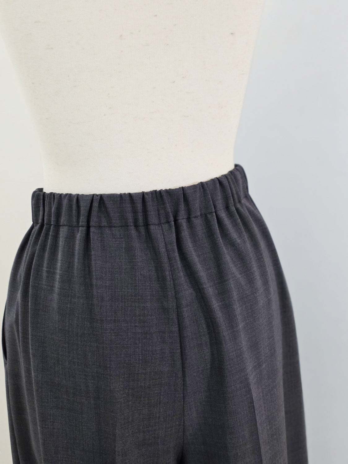 ENFOLD T/Wポプリン WIDE STRAIGHT TROUSERS