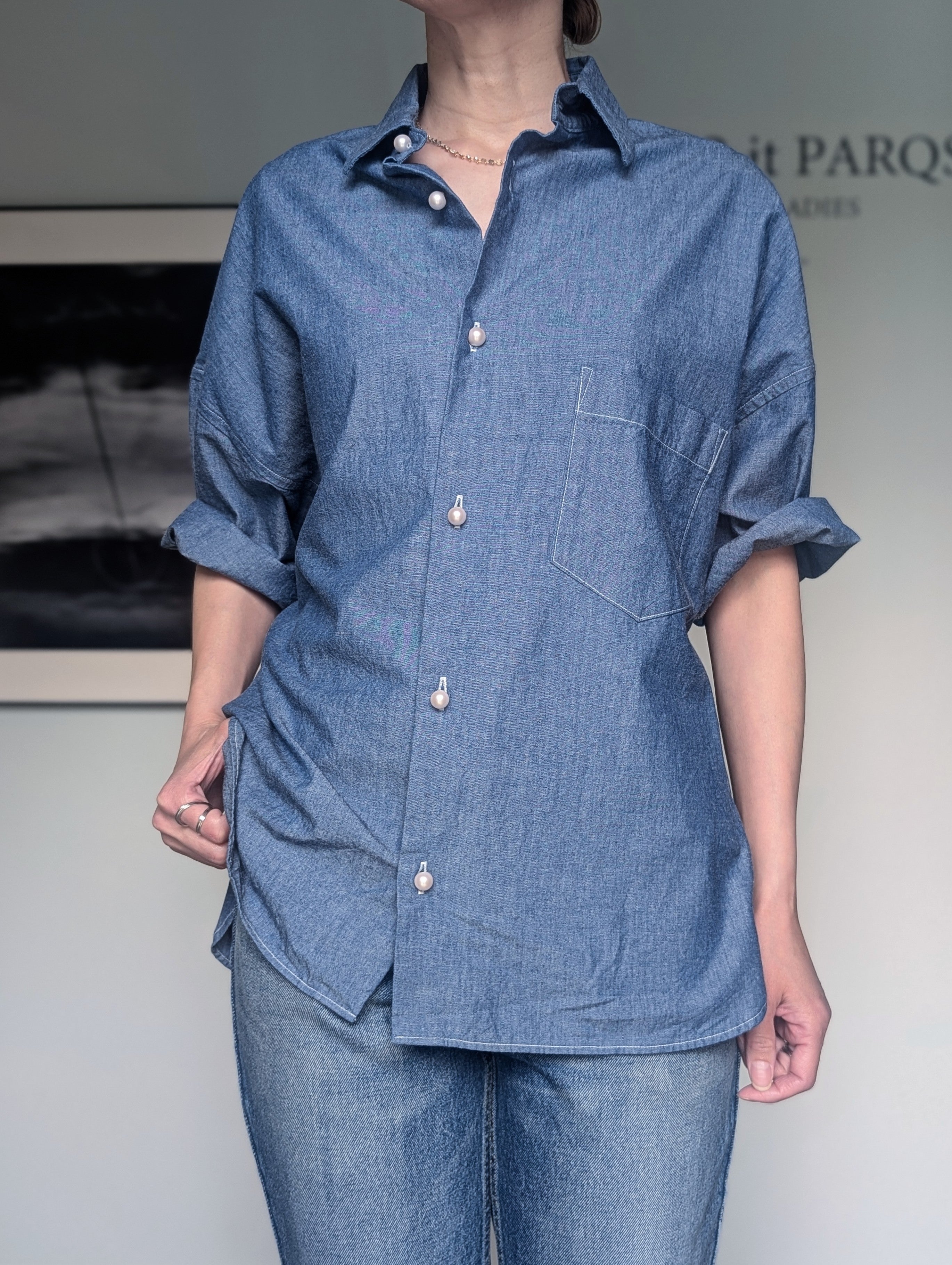 MADISONBLUE×PARQS キーホルダーSETは6/7まで!! 【J.BRADLEY SHIRT CHAMBRAY】