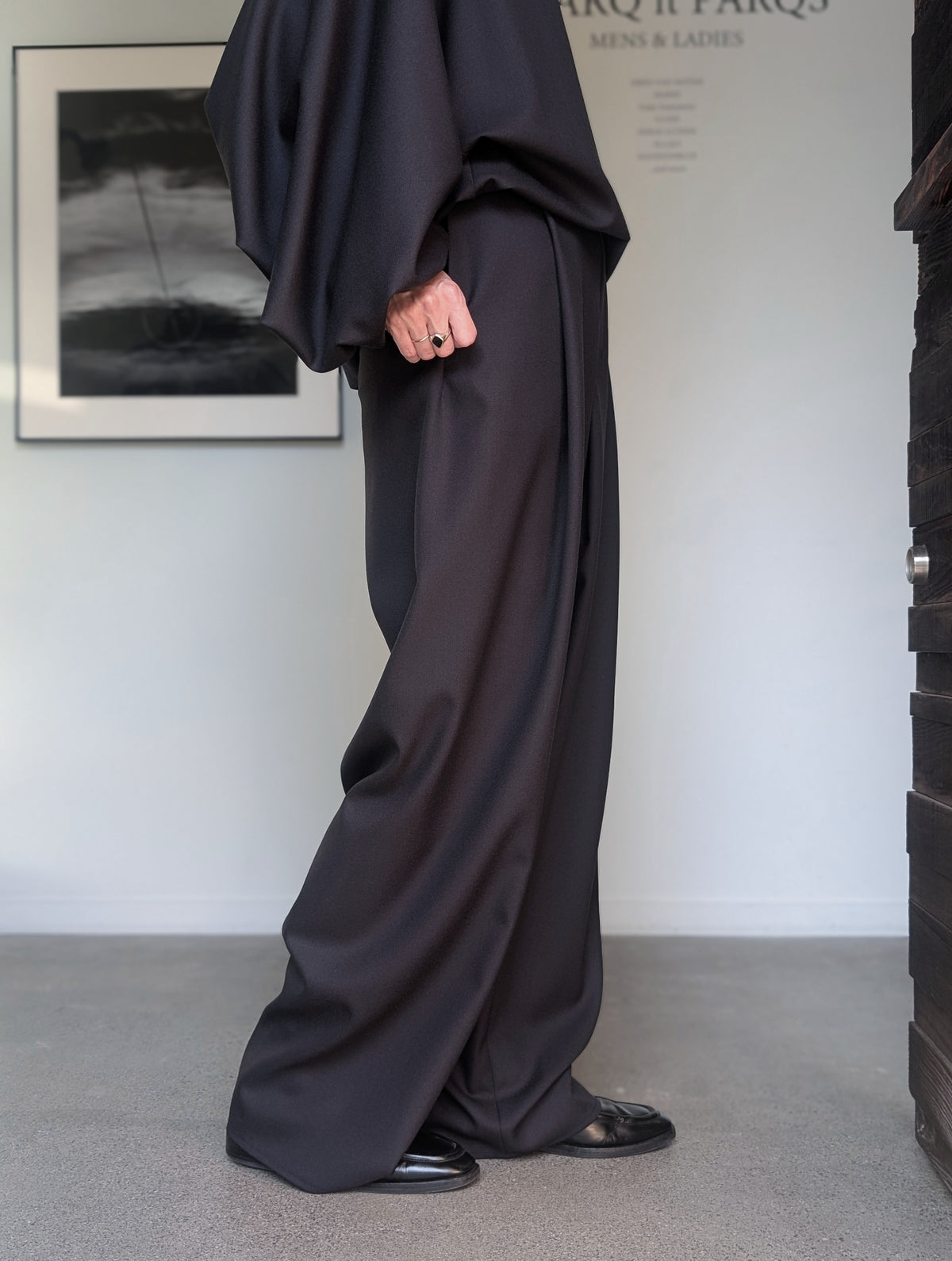 AEHRR 【089 Draping One Tuck Box Pleat Trousers】