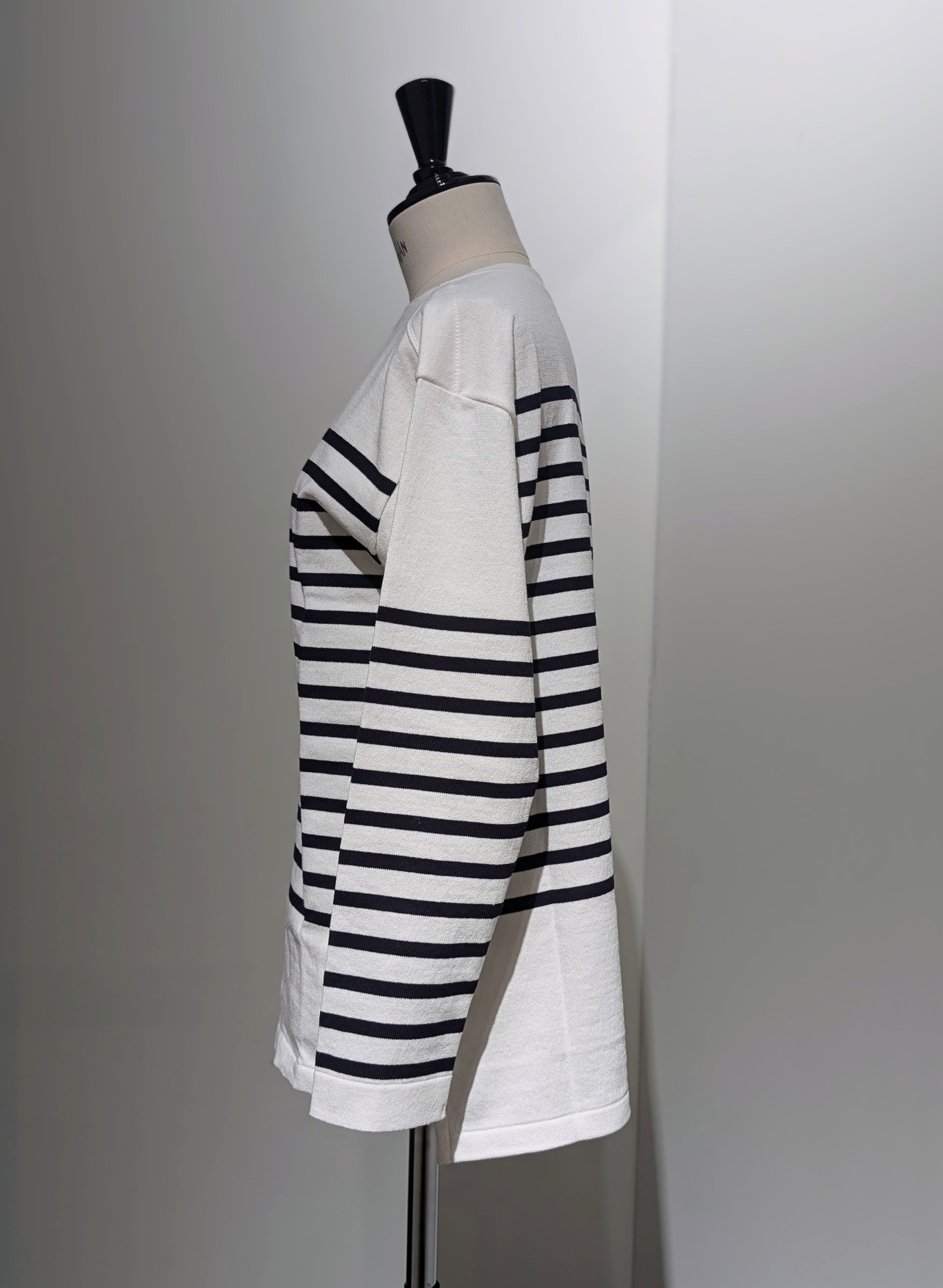 MADISONBLUE BORDER BOAT NECK PO