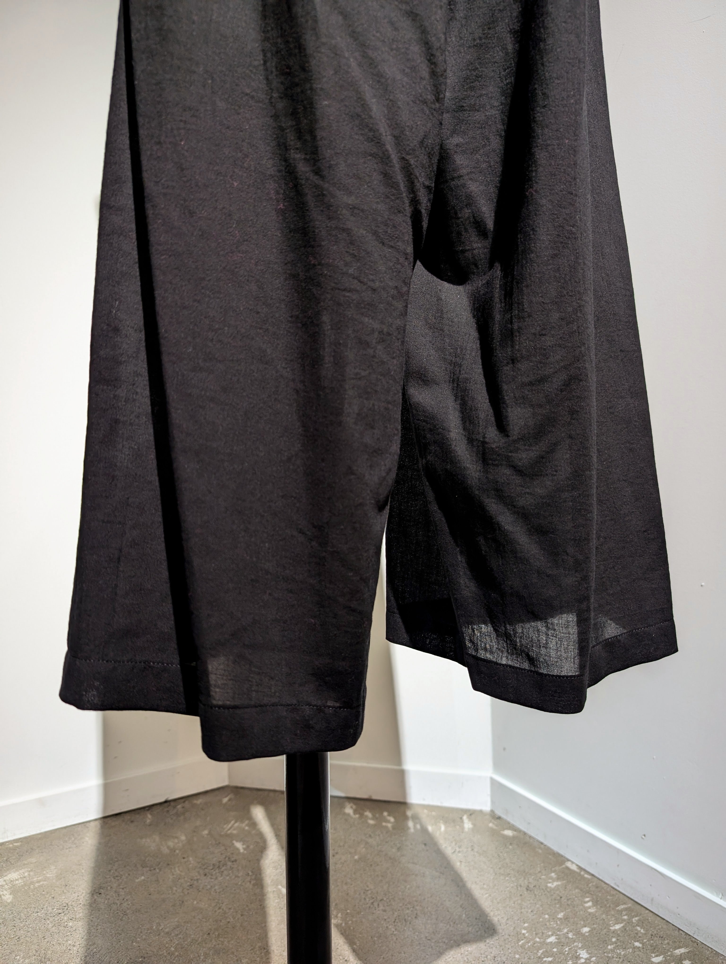 Y's COTTON VOILE VIYELLA FRONT TUCK WIDE PANTS