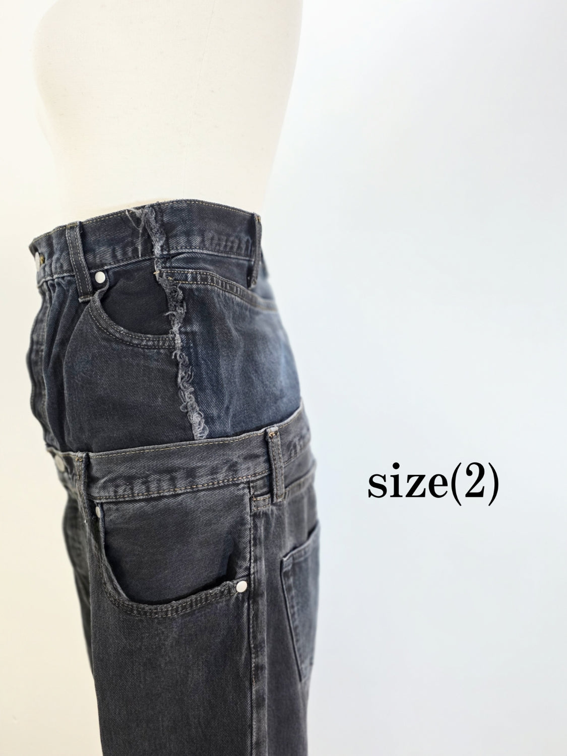 QUIITO W WAIST DENIM PT DARK GRAY