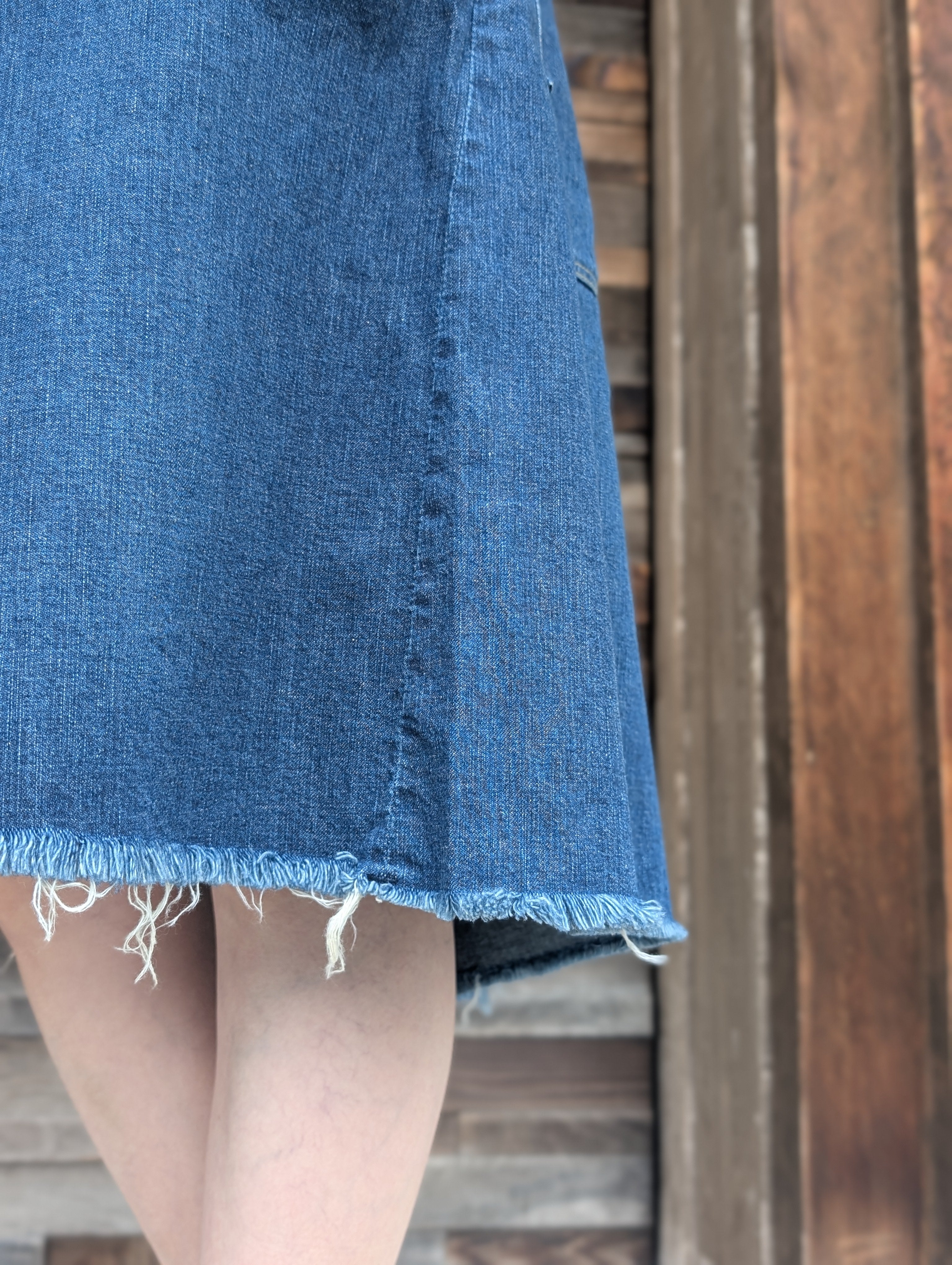 MADISONBLUE 5POCKET REMAKE A-LINE SK L.oz DENIM