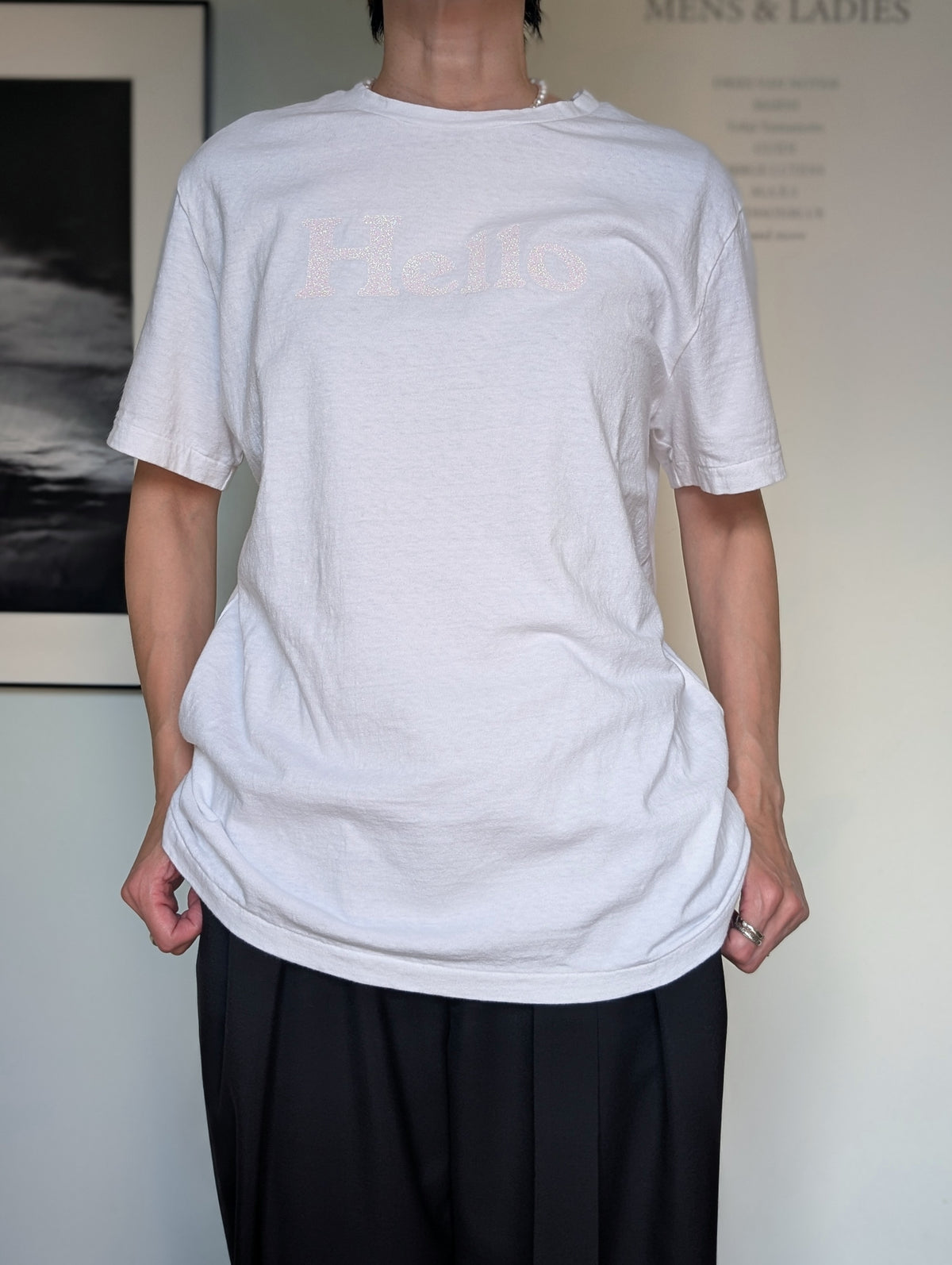 MADISONBLUE HELLO TEE PARIS<WHITE>