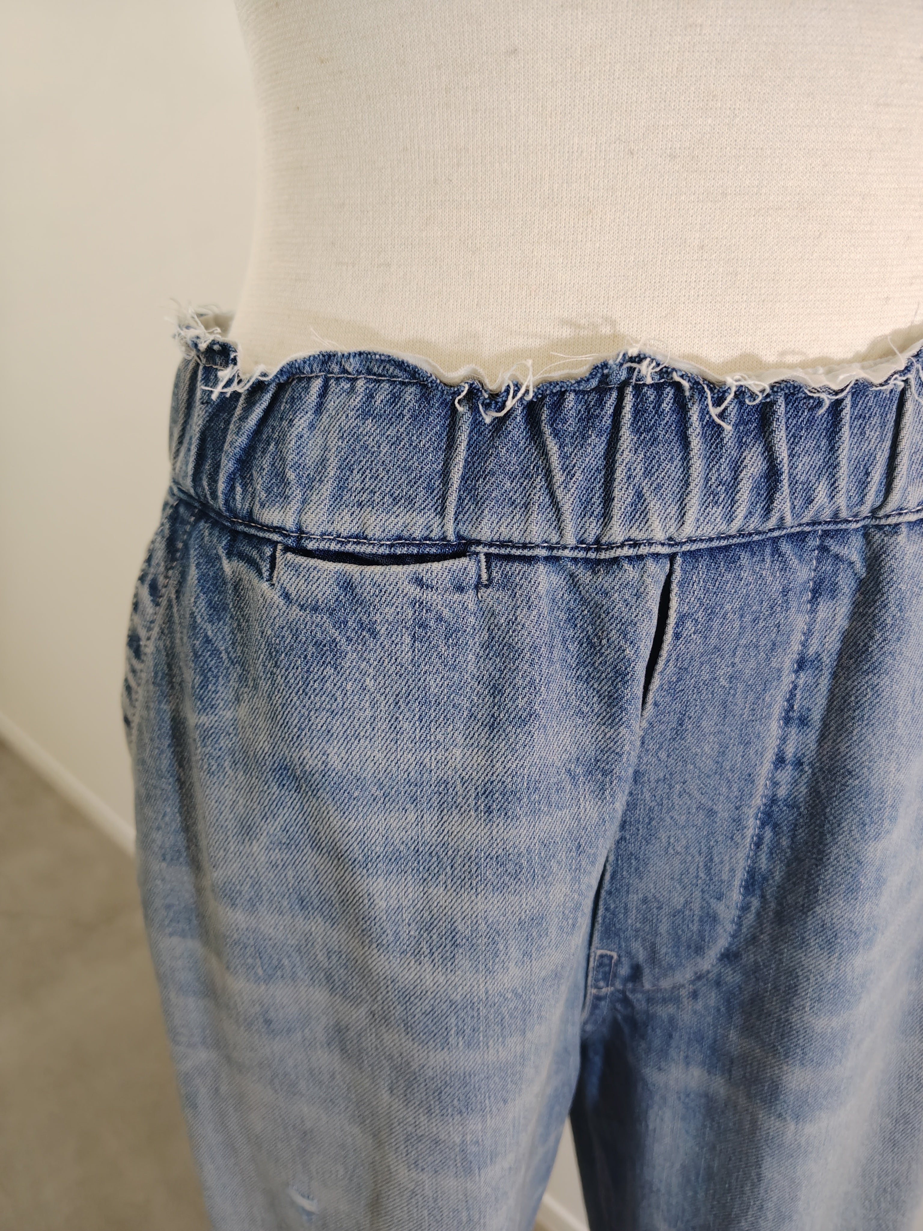MM⑥ S52KA0578 ワイドレッグデニムパンツ