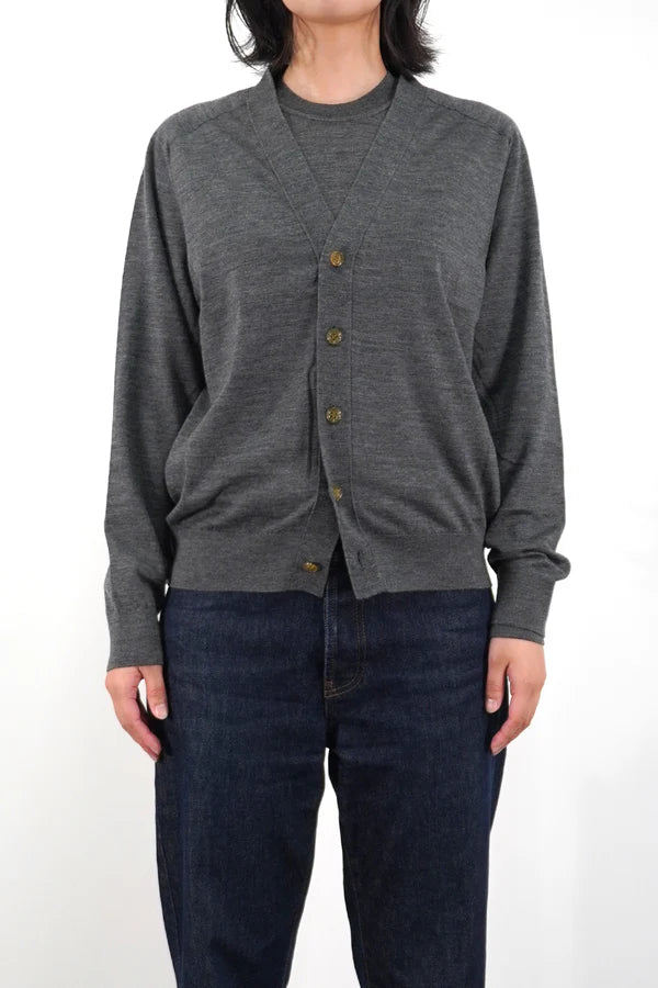 UMEDA 16GG V NECK CARDIGAN (UM302-UCD16)