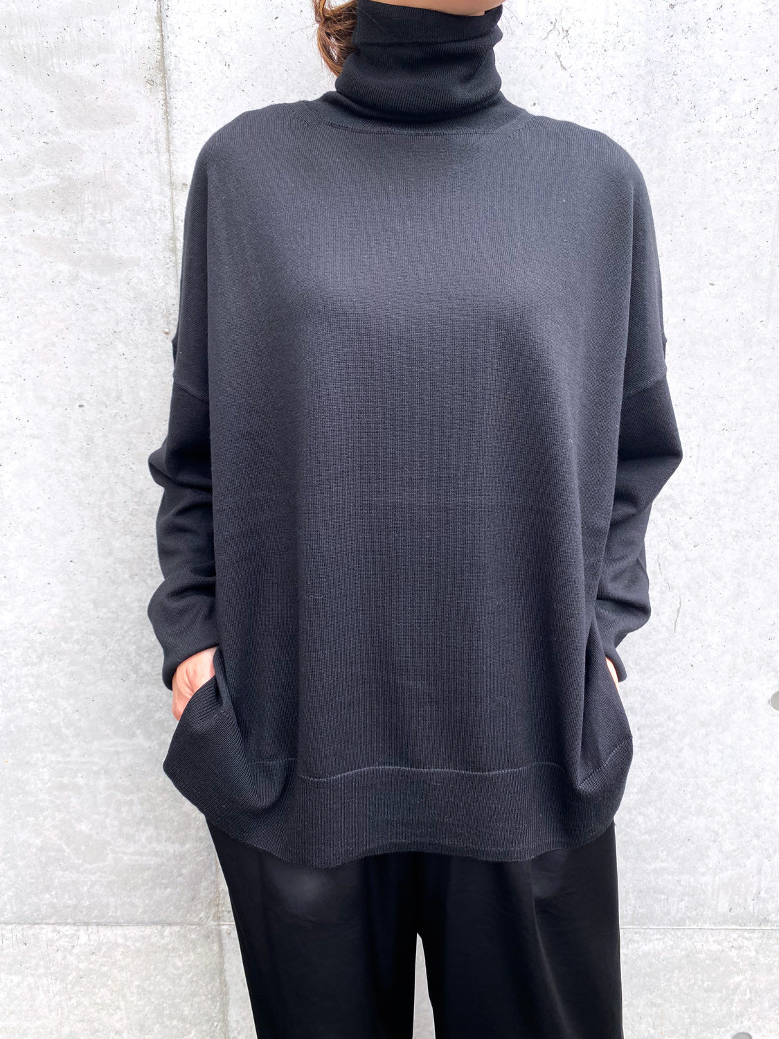 3shops ウォッシャブルウールタートルニット
