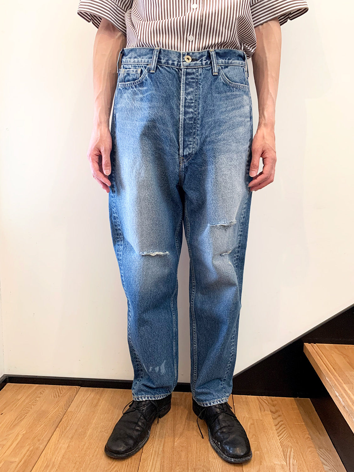 MADISONBLUE CRASHED SAROUEL PT DENIM MNS