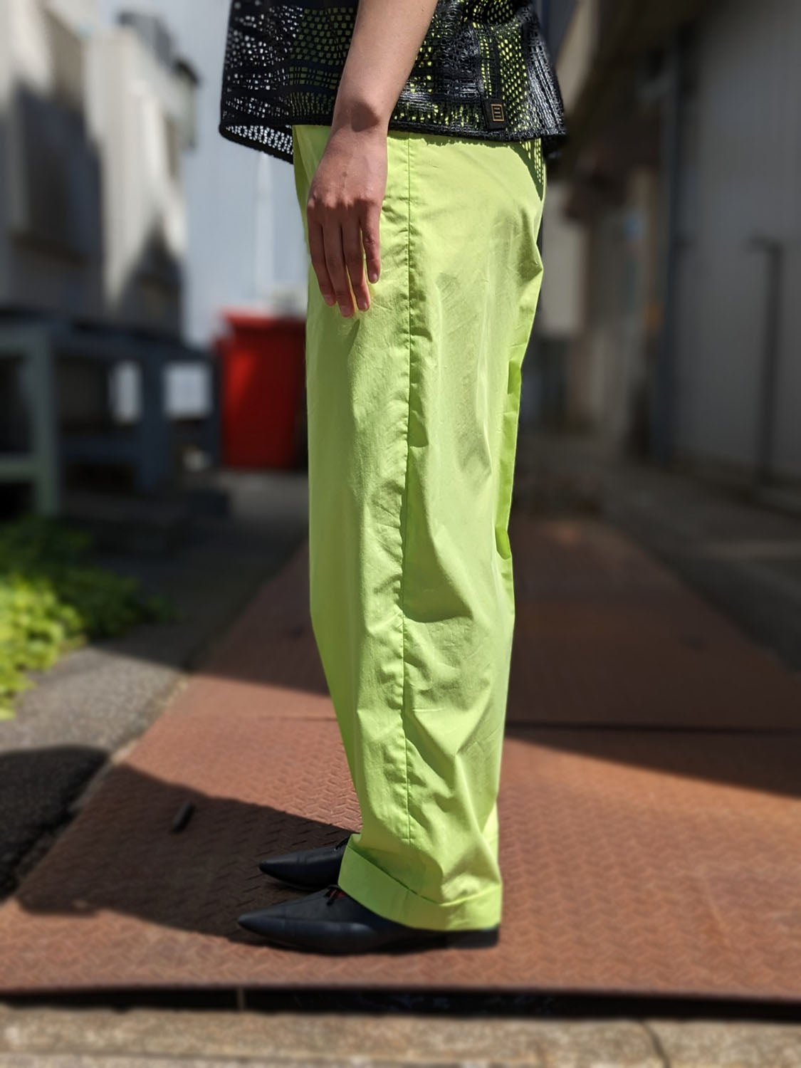 någonstans roll-up elastic tapered pants