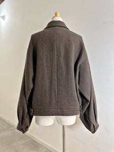AMOMENTO WOOL CROP JACKET *UNISEX