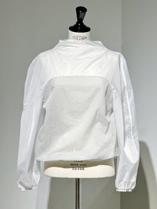 AMOMENTO SHEER NYLON TWO-WAY TOP