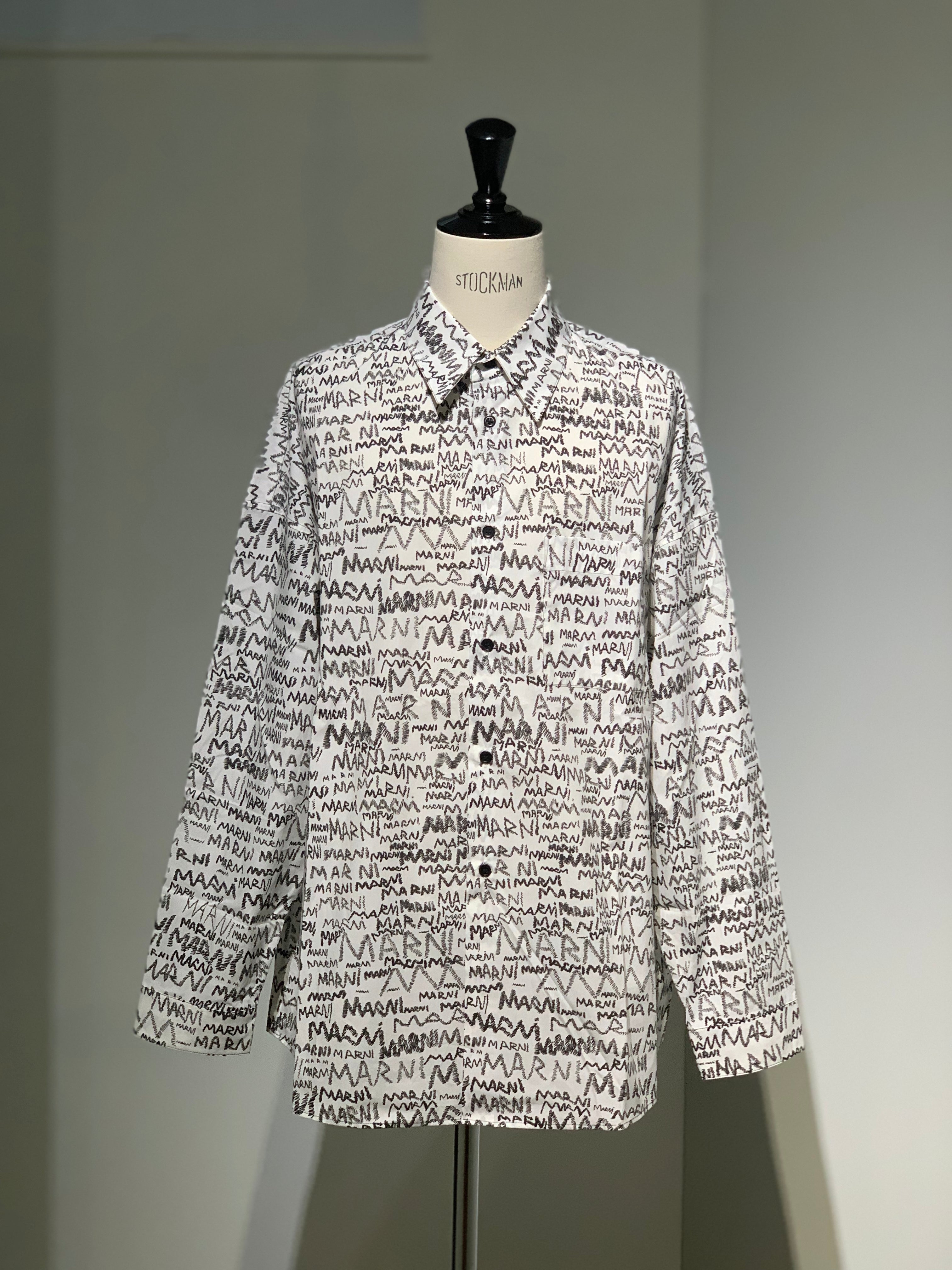 MARNI  CUMU0061A3 PENCIL LOGO POPLIN SHIRT