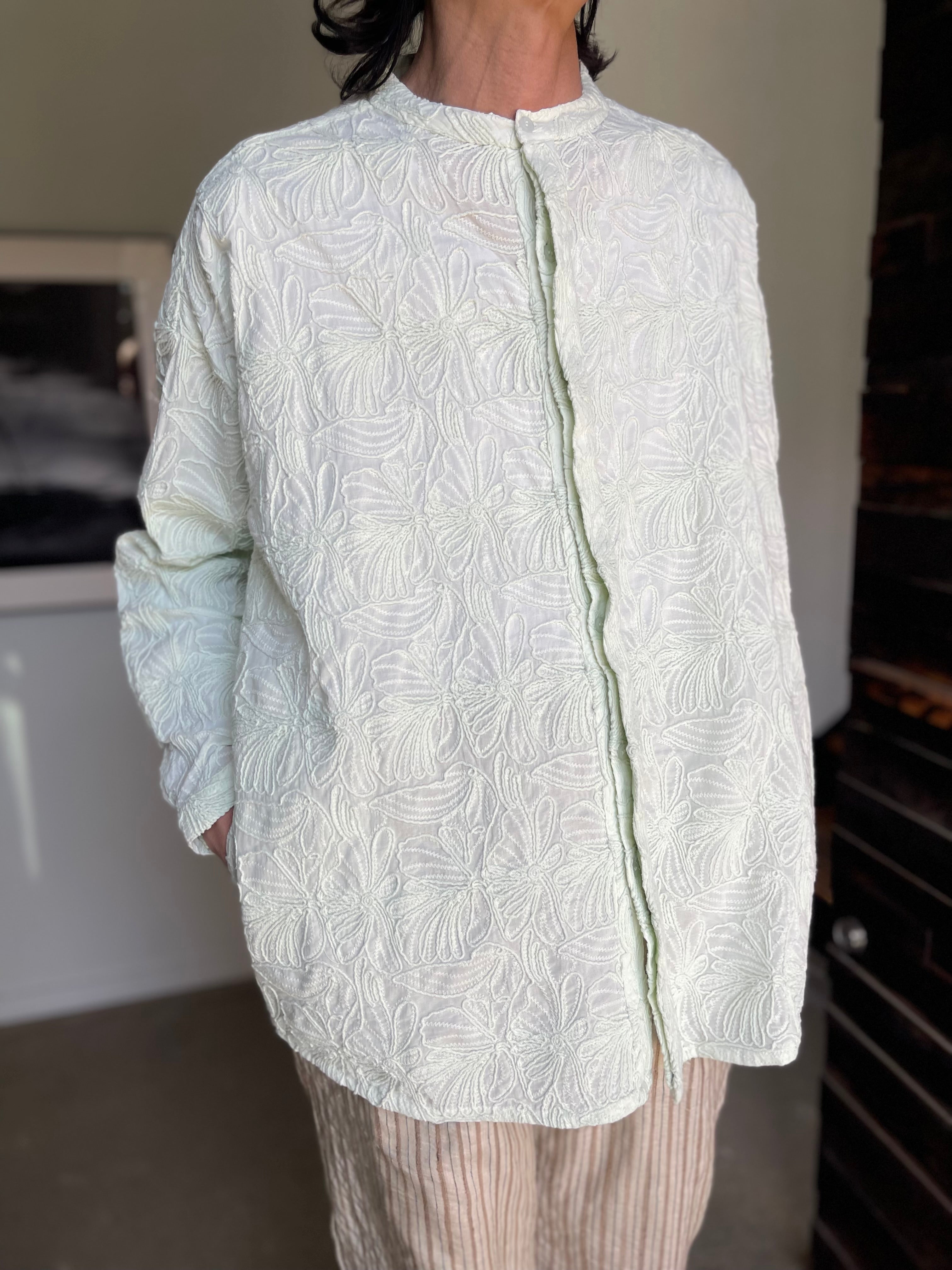 SEEALL  SAU63 SH382(l-003) EXTRAOVER BAND COLLAR SHIRTS