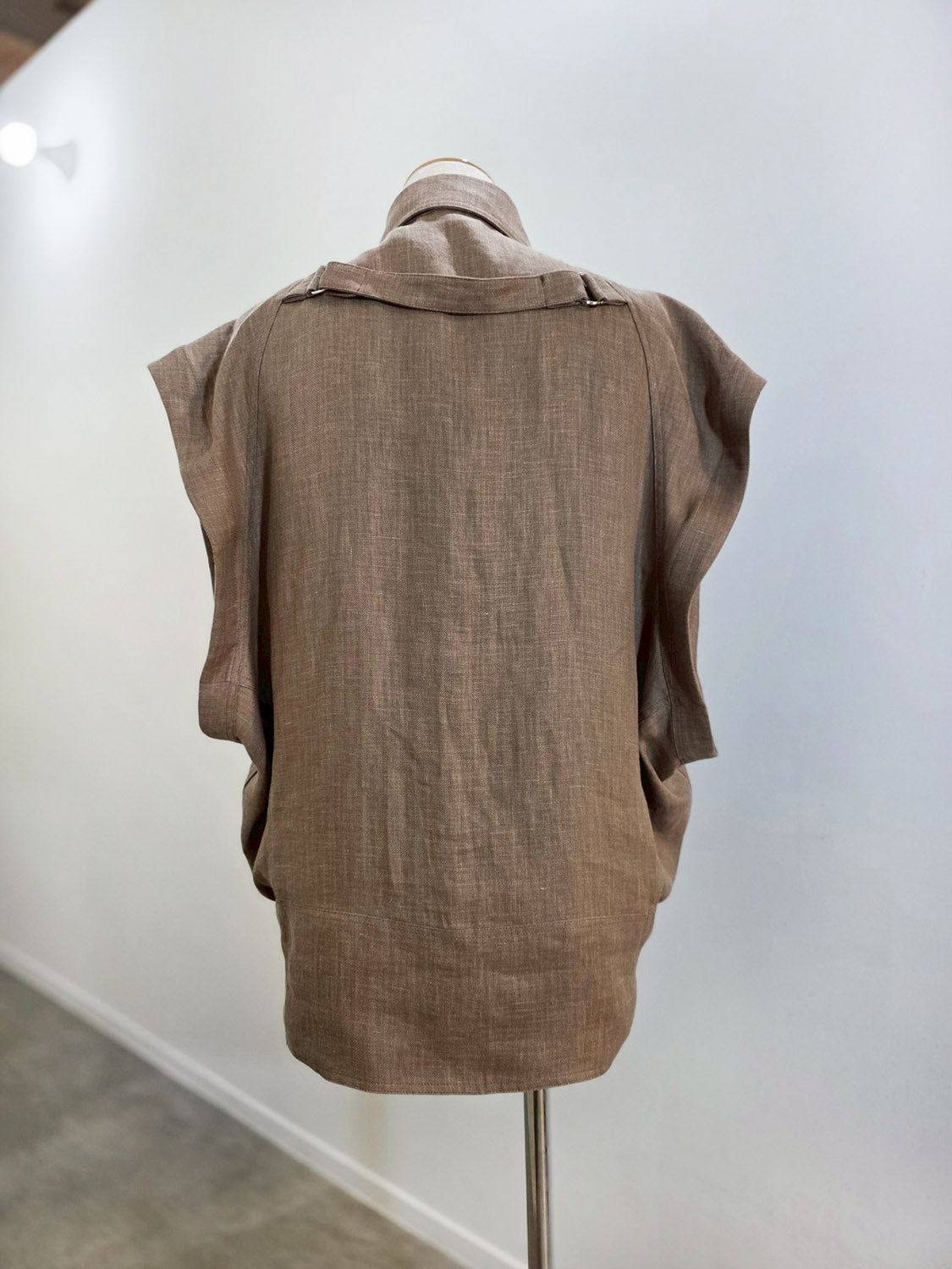 HED MAYNER HERRINGBONE HEAVY LINEN VEST