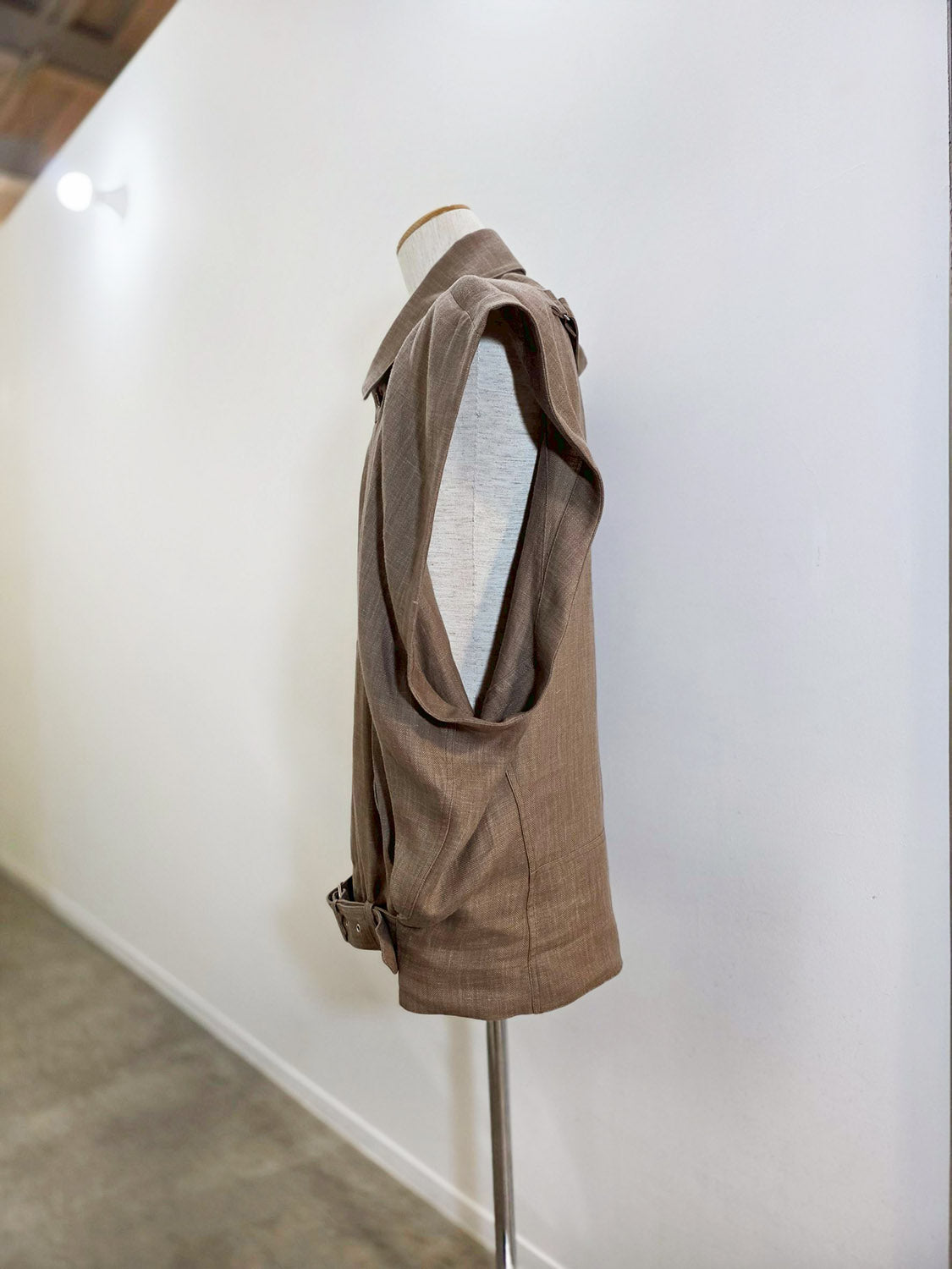 HED MAYNER HERRINGBONE HEAVY LINEN VEST