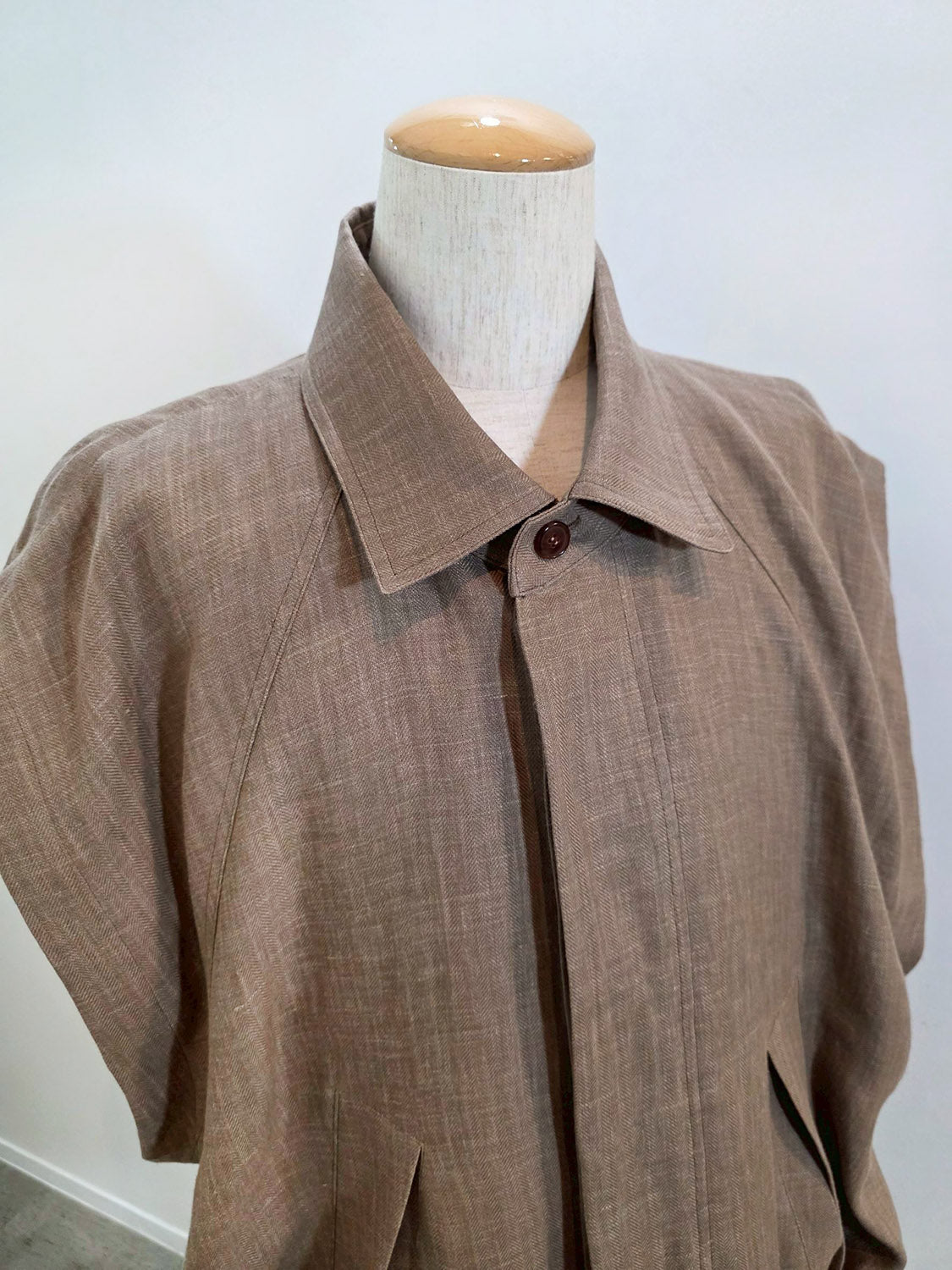 HED MAYNER HERRINGBONE HEAVY LINEN VEST