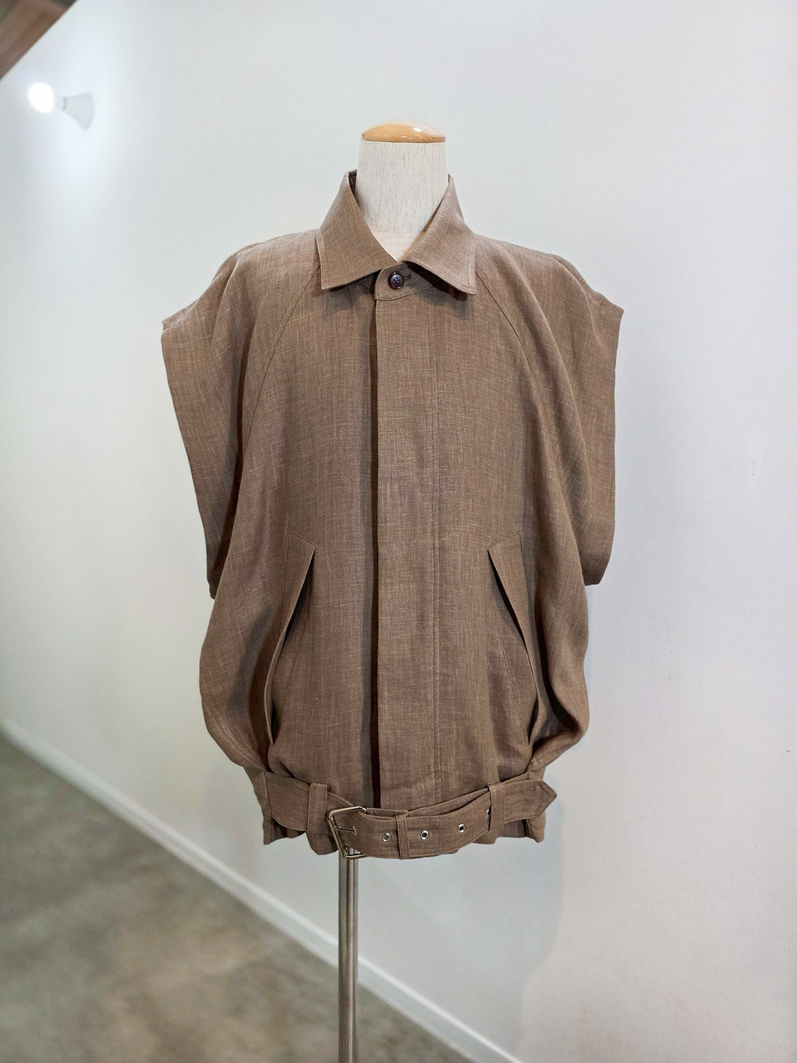HED MAYNER HERRINGBONE HEAVY LINEN VEST