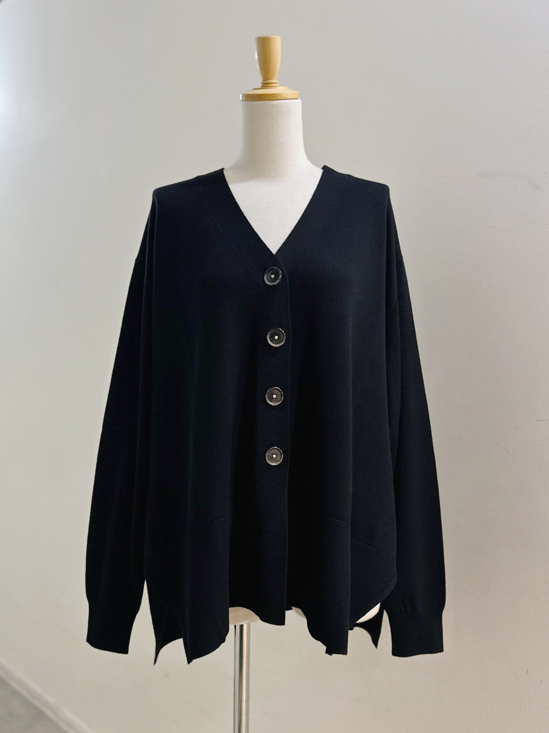 ENFOLD FLARE-SILHOUETTE CARDIGAN