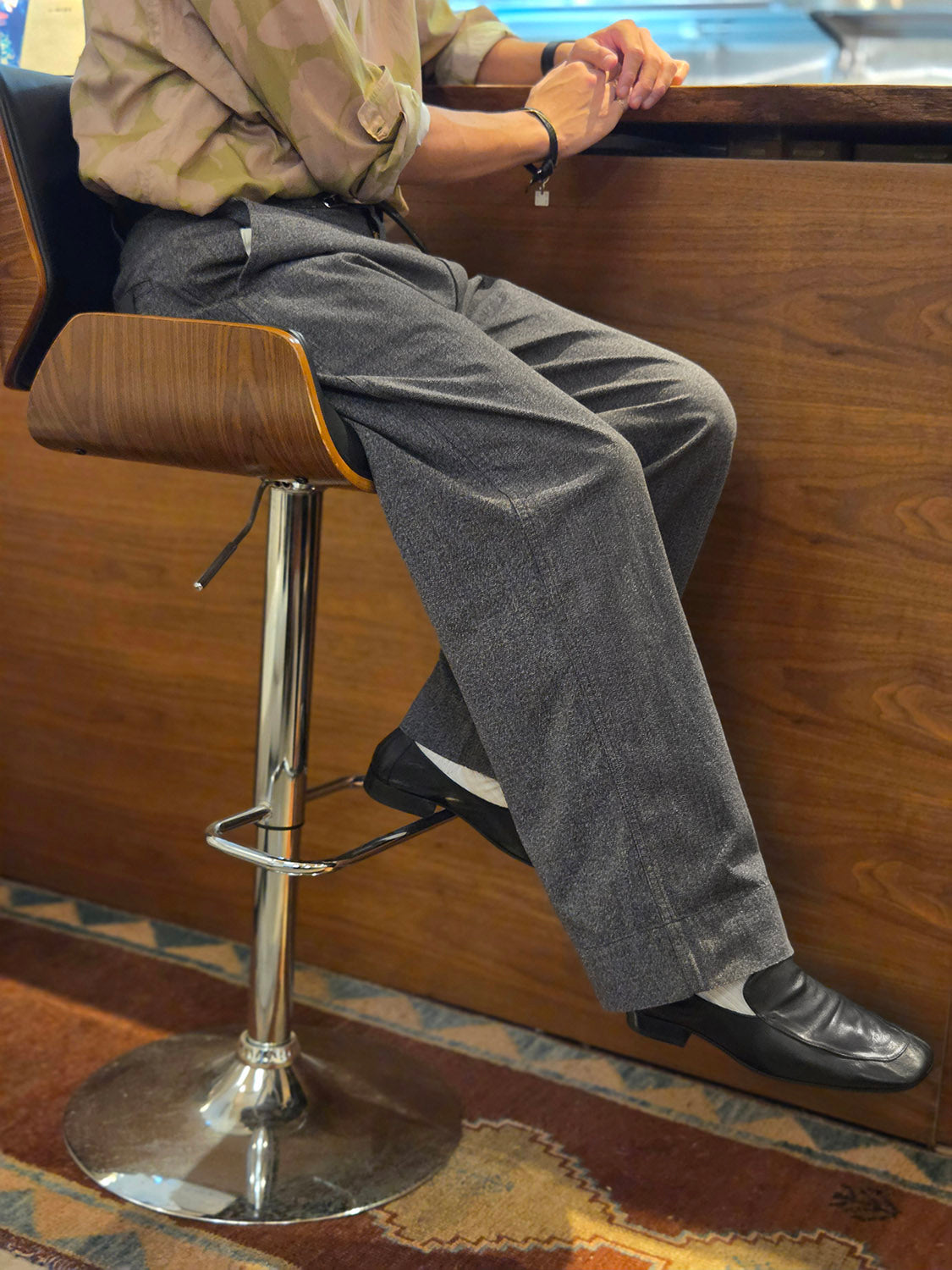 N.HOOLYWOOD × BIG MAC 2262-PT60-026 BLACK CHAMBRAY WORK PANTS