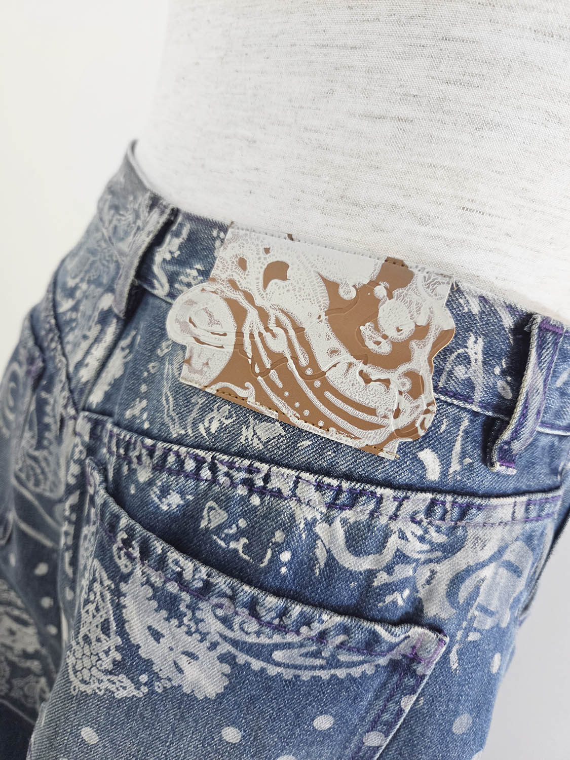 P.A.M COCO BANDANA OVER PRINT JEANS