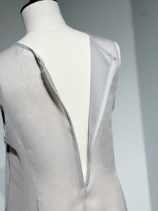 AMOMENTO SHEER LONG DRESS