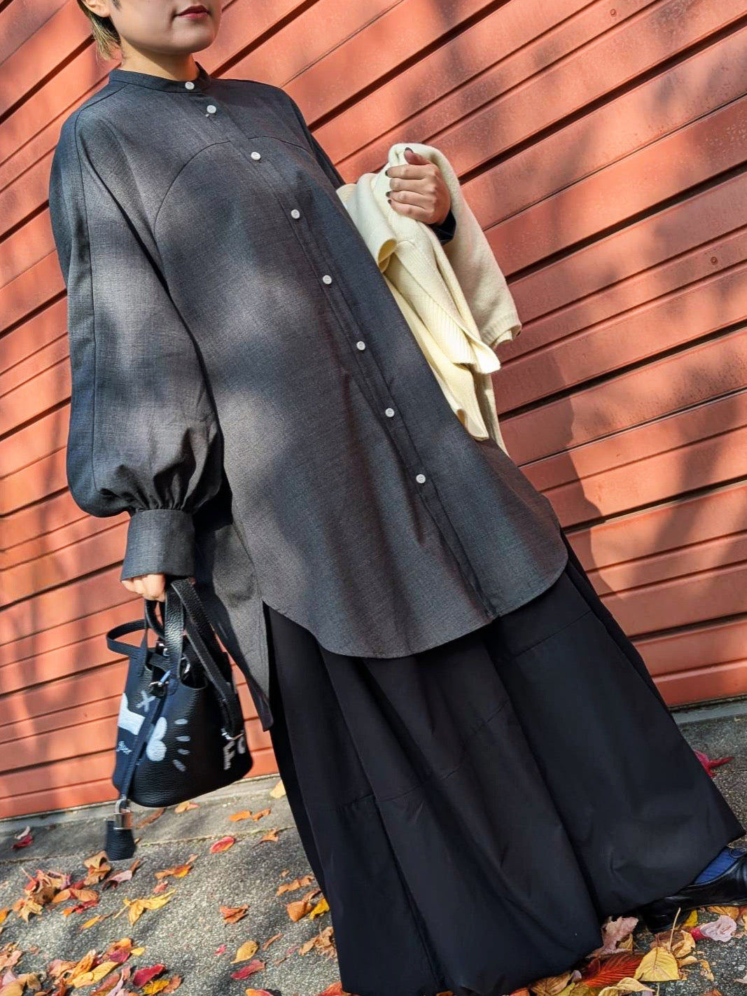 ENFOLD  CIRCLE TUNIC-SHIRT