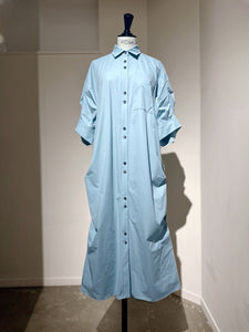 någonstans tuck drape shirt dress