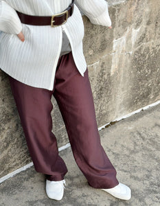 AMOMENTO SILKY BANDING PANTS