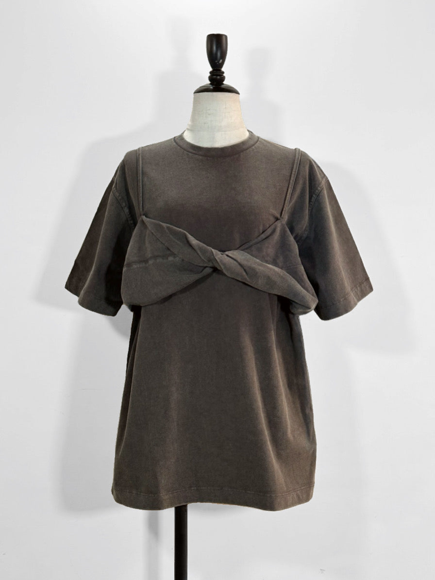 PRANK PROJECT Layered Bralette Tee