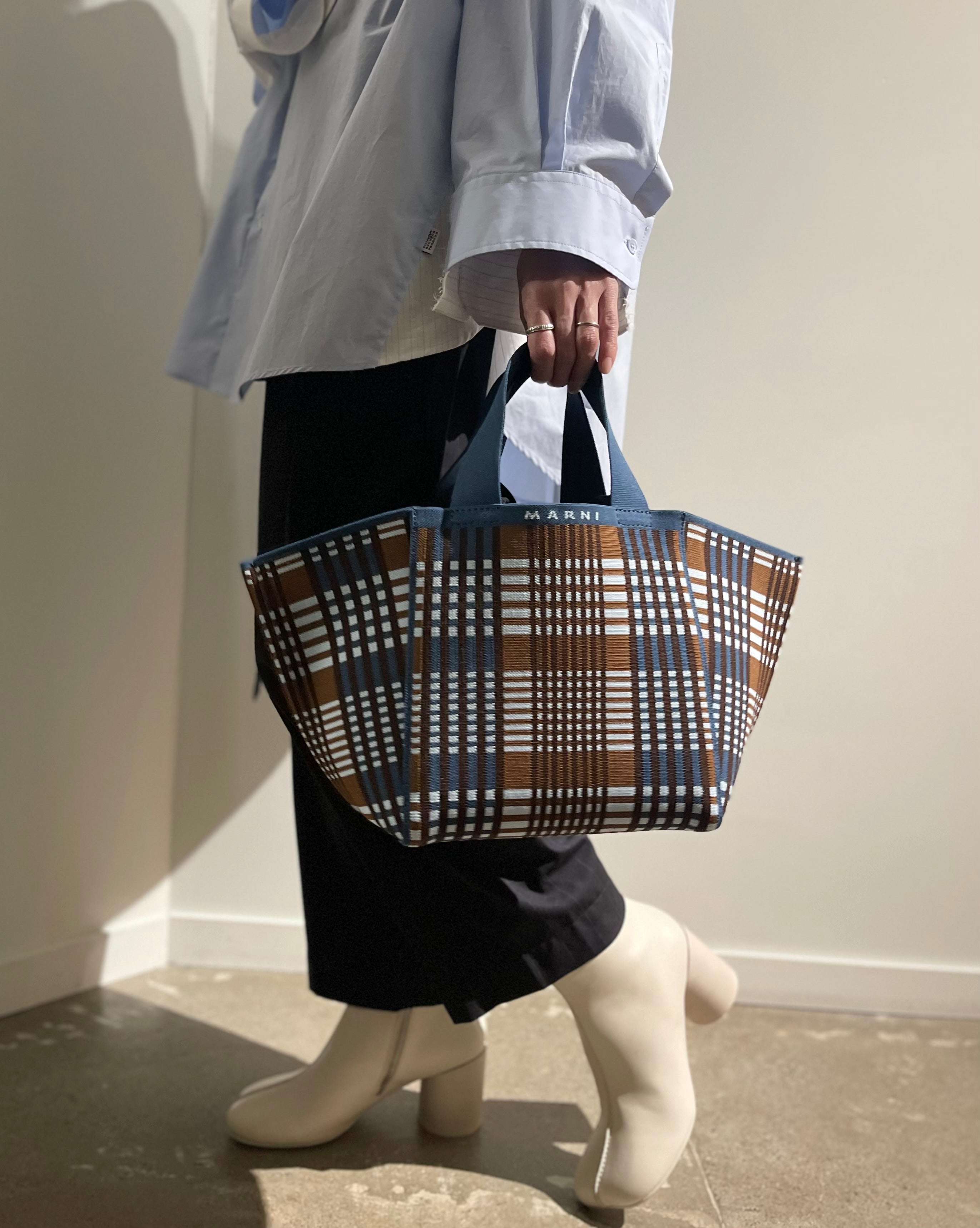 MARNI  SHMP0126AOP ダブルハンドルトートバッグ