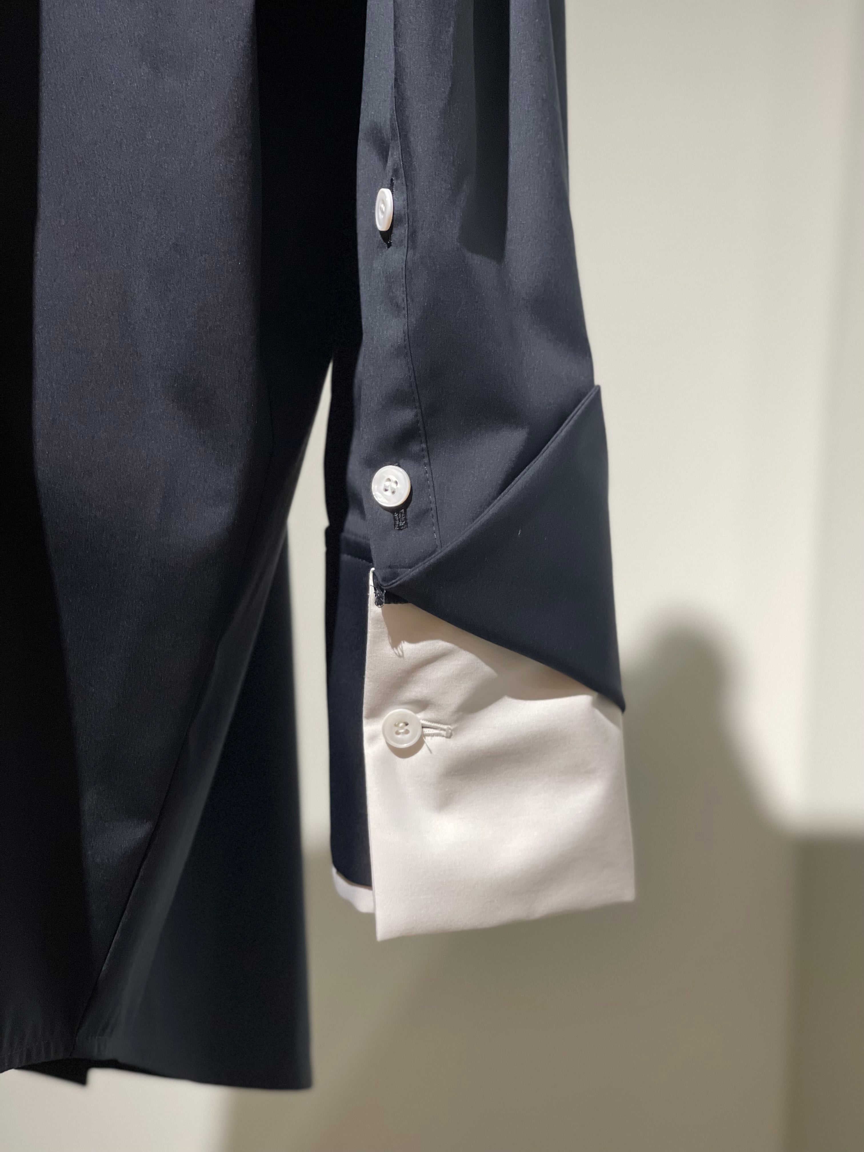 ENFOLD  C/PEブロード CUFF COLLAR SHIRT