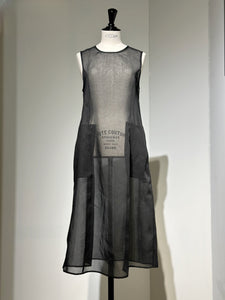 AMOMENTO SHEER LONG DRESS