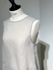 AMOMENTO SHEER LONG DRESS