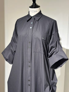 någonstans tuck drape shirt dress
