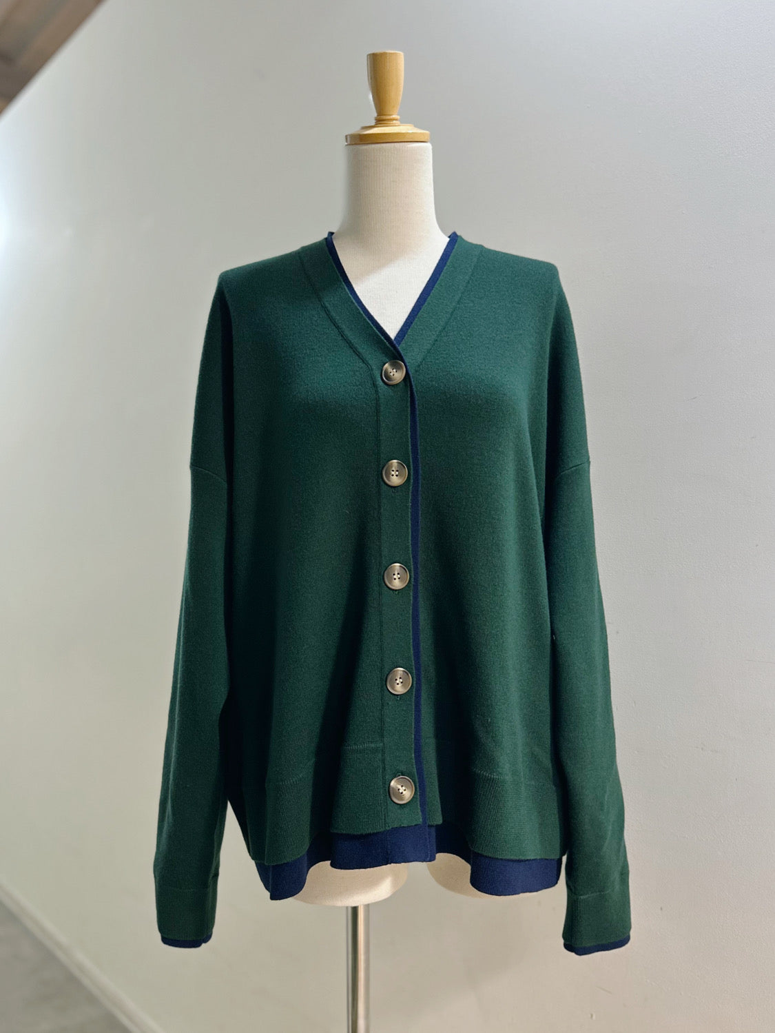 ENFOLD FAKE-LAYERED CARDIGAN