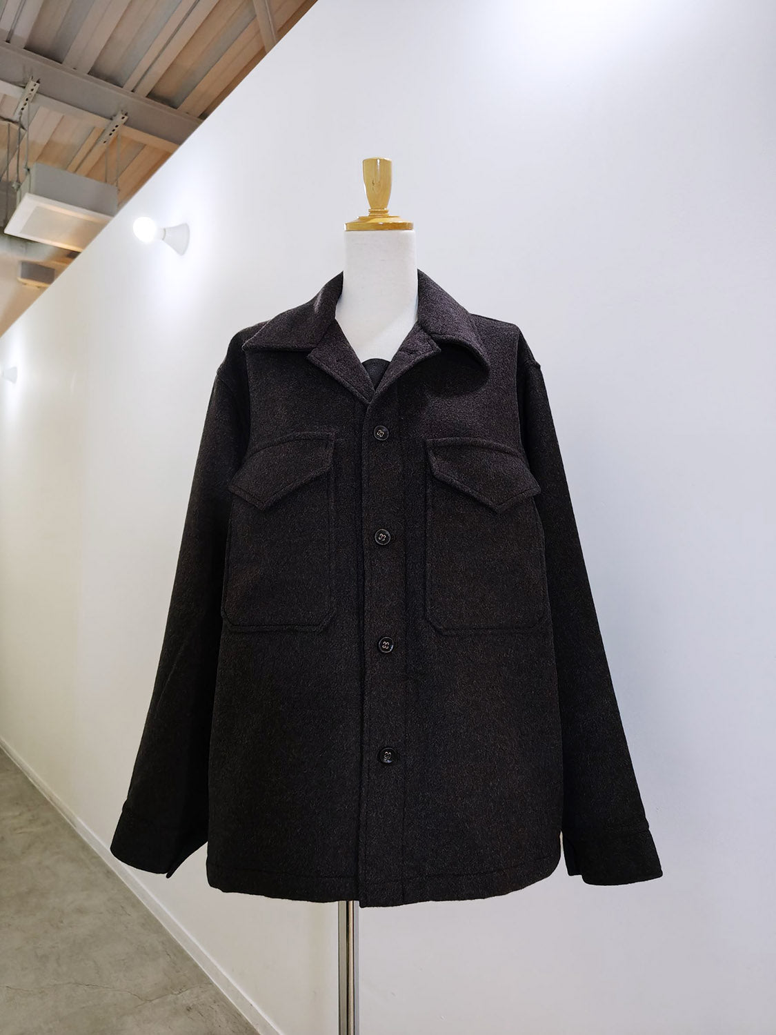 TANAKA DOUBLE POCKET SHIRT (BROWN)