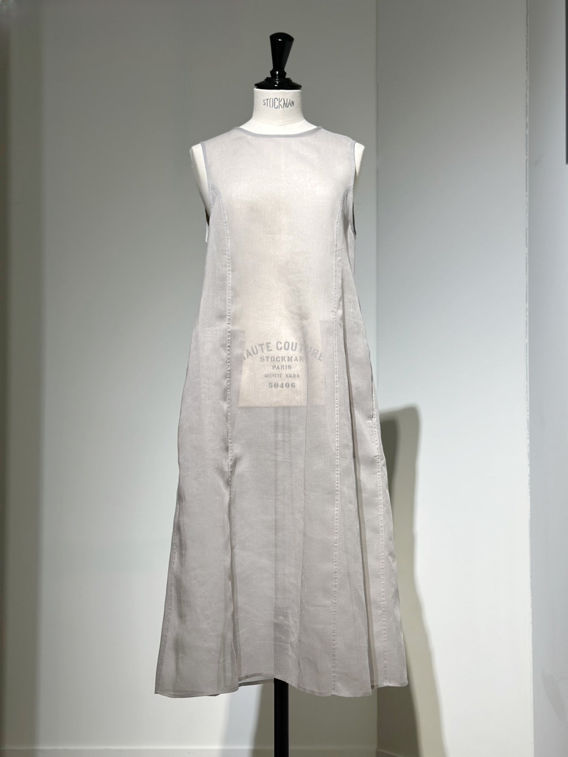 AMOMENTO SHEER LONG DRESS