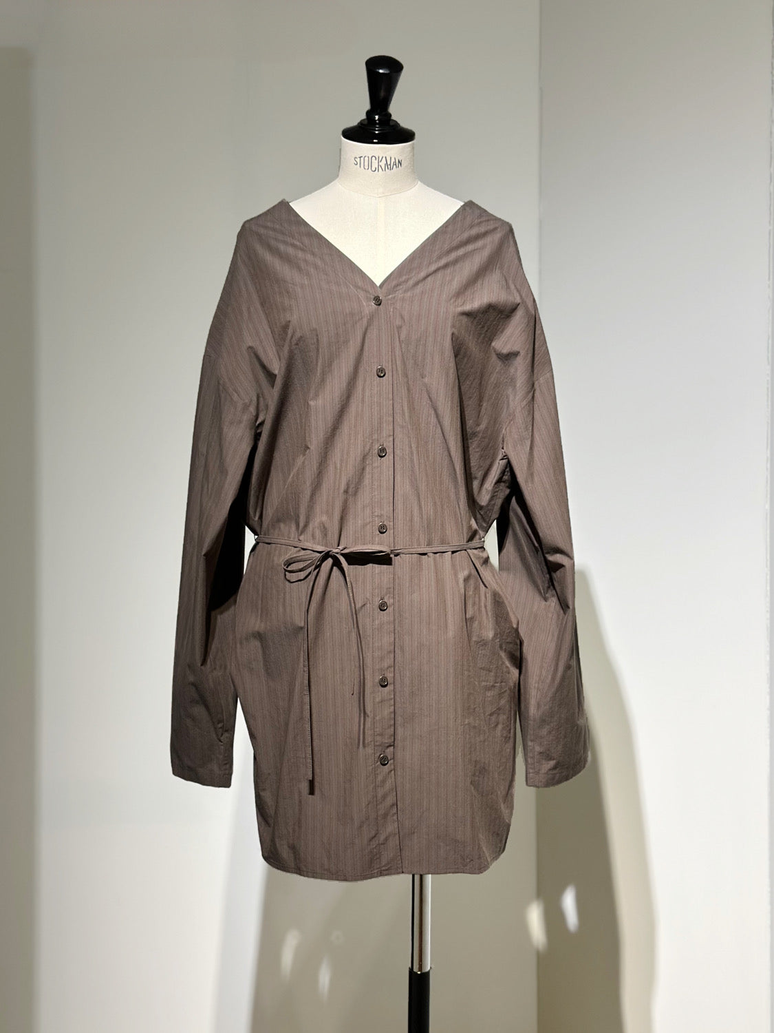 AMOMENTO STRIPE SHIRTS DRESS