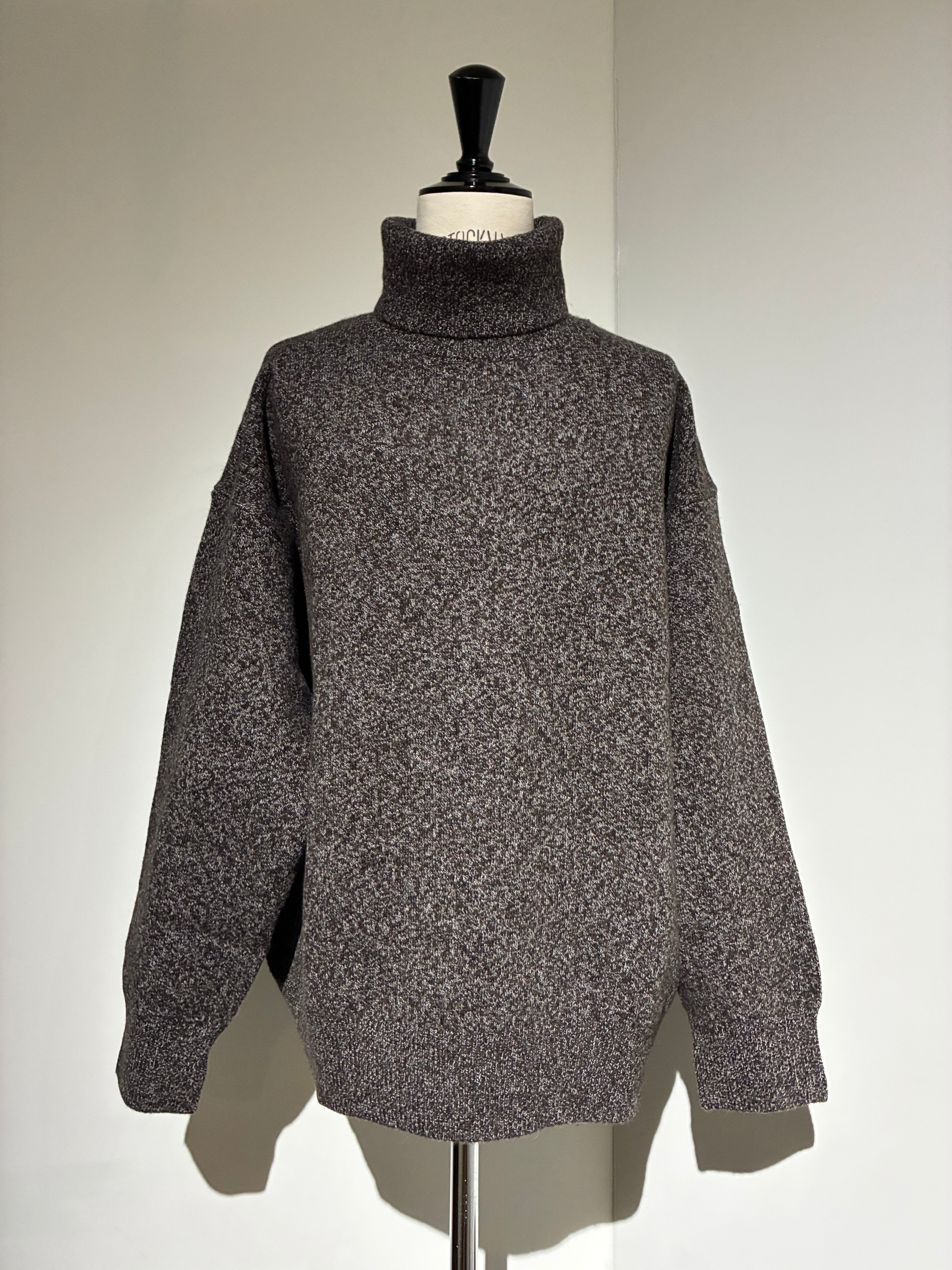 SEEALL  SAU51 KJ683M YAK MELANGE HIGH NECK SWEATER