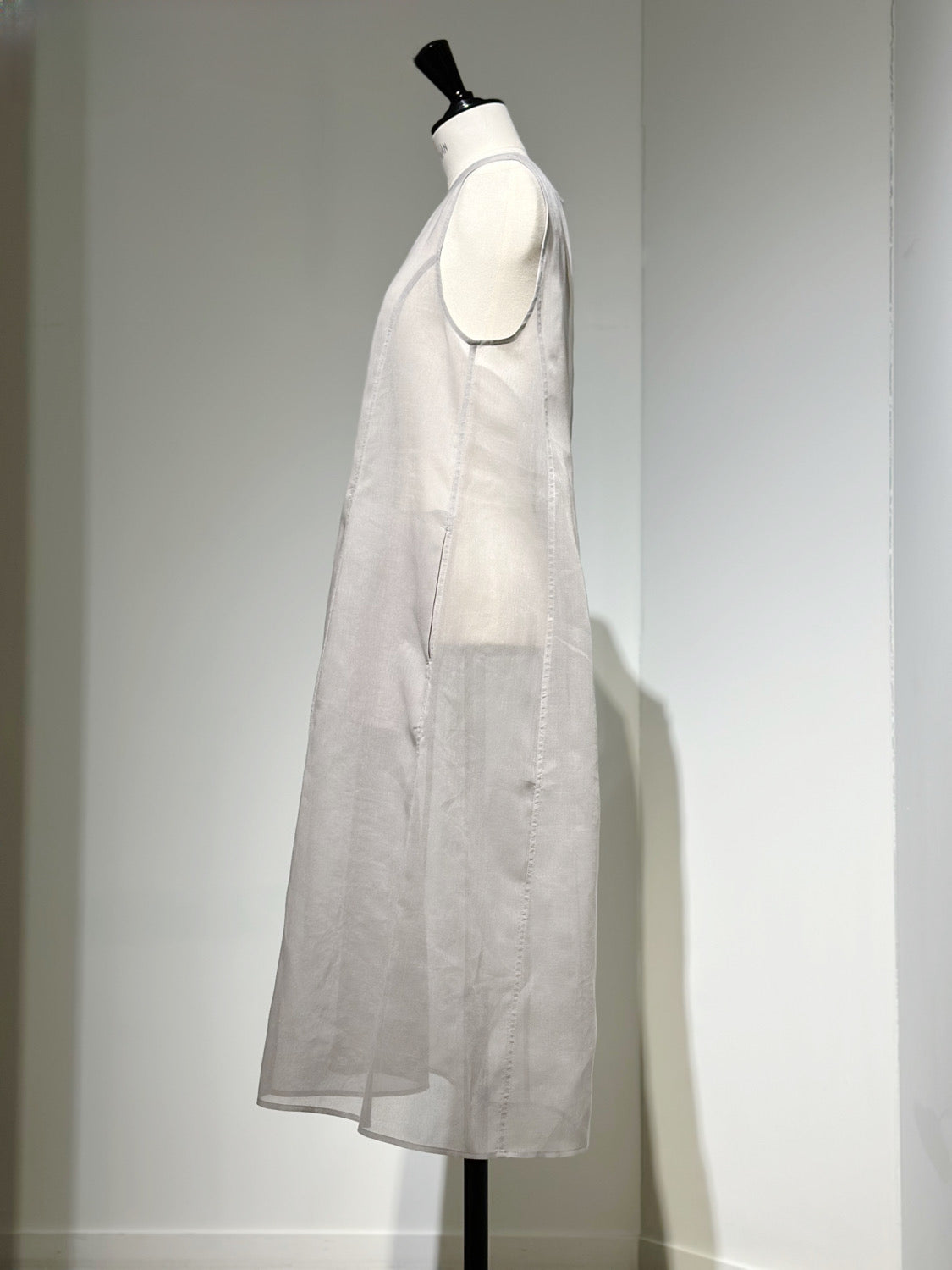 AMOMENTO SHEER LONG DRESS