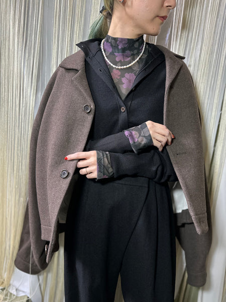 AMOMENTO WOOL CROP JACKET *UNISEX – PARQS ONLINE STORE