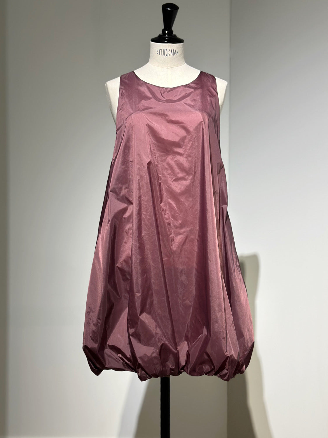 AMOMENTO NYLON VOLUME MINI DRESS