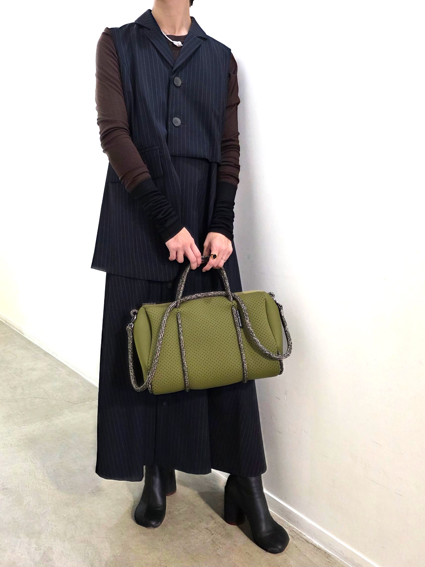 ENFOLD TAILORED VEST DRESS