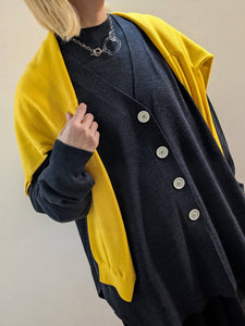 ENFOLD FLARE-SILHOUETTE CARDIGAN