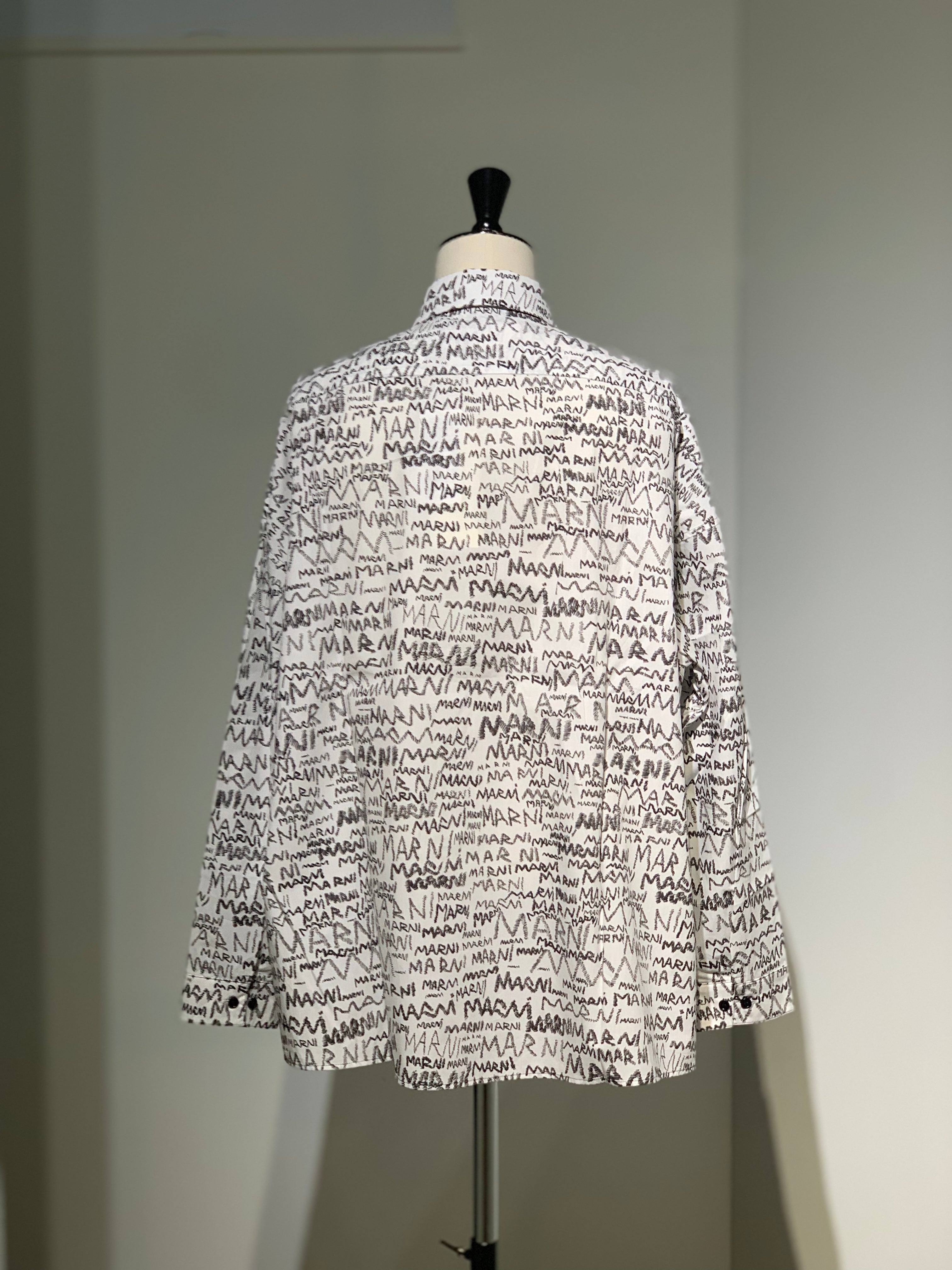 MARNI  CUMU0061A3 PENCIL LOGO POPLIN SHIRT