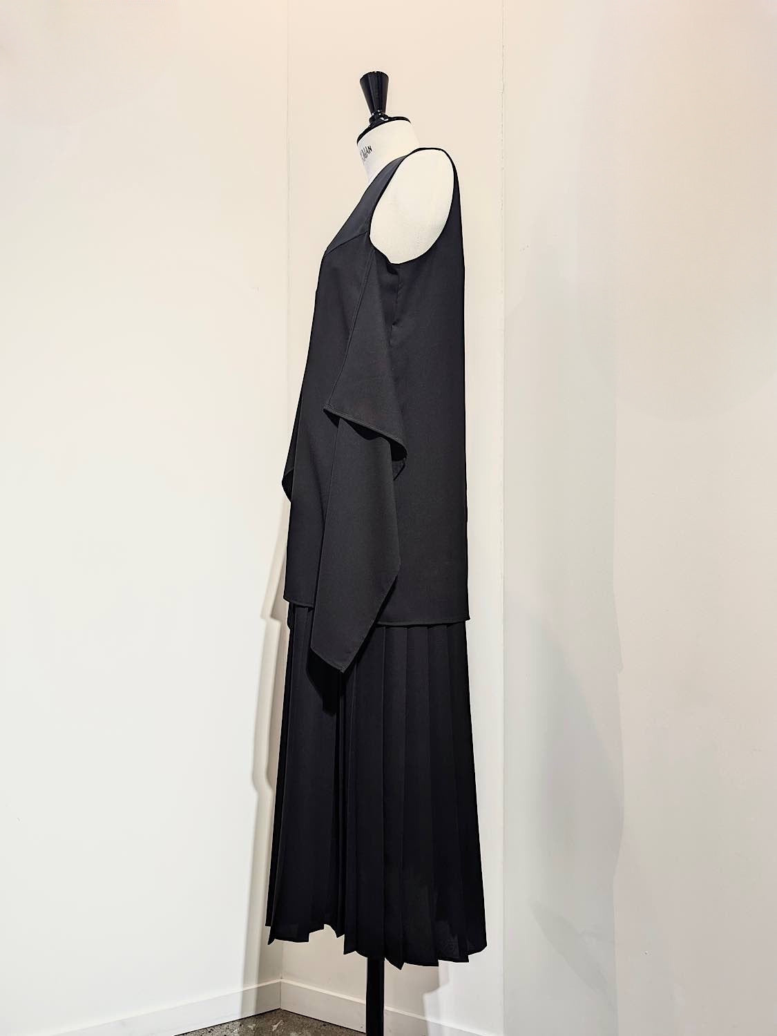 ENFOLD  PEツイル SQUARE DRAPE DRESS