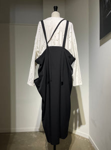 Y's  WOOL GABARDINE SHOULDER STRAP DRESS
