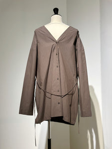 AMOMENTO STRIPE SHIRTS DRESS