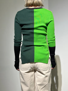 någonstans color－block crew－neck pullover